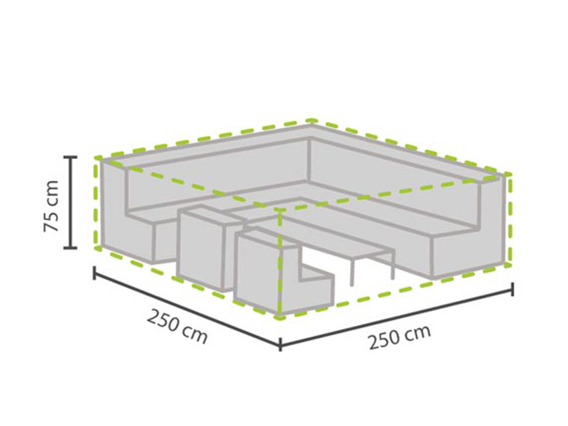 Schutzhülle Abdeckung für Loungemöbel, 250x250cm